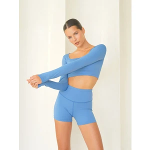 Samadhi Uzun Kollu Spor Mavi Crop