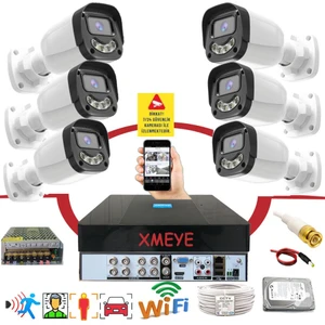 6 Lı Araç Yüz ve Insan Tanımalı Hareket Algılayan 5 Mp Lens 4 Warm LED Gece Renkli Gösteren Güvenlik Kamera Seti BS2304W