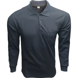 Polo Yaka Lacivert Sweatshirt Pike Örme Iş Kıyafeti