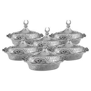 6 Adet Oval Metal Lokumluk (042-6)