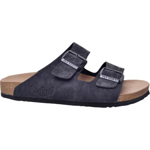 Fly Soft S903-002 Erkek Iki Tokalı Mantar Tabanlı Yazlık Comfort Terlik Siyah