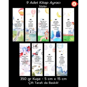 9'lu Kitap Ayracı Seti - Sözler