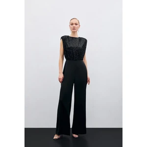 Payetli Saten Tulum - Siyah