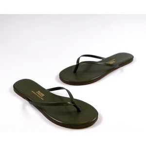 Klasik T2016 Kadın Haki Yeşil Şık Parmak Arası Terlik