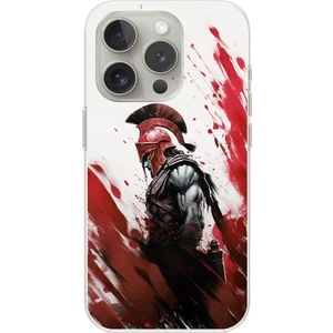 Dali Design iPhone 16 Pro Max Uyumlu Şeffaf Kılıf Spartan 1 Tasarımlı