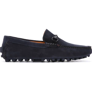 Erkek Lacivert Süet Deri Loafer 25SFD630810