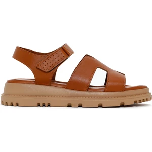 Kadın Taba Deri Comfort Sandalet 25SFD300218