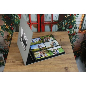 NRCN 10x15 cm 600’lük Koton Desenli Lüks Klasör Tipi Fotoğraf Albümü (Vizon)