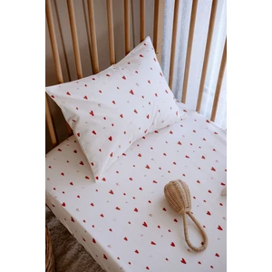 Tba Collection Bebek Boy Lastikli Çarşaf Seti | Red Hearts