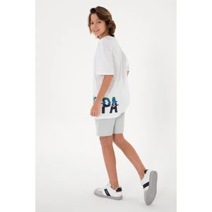 U.S. Polo Assn. Erkek Çocuk Beyaz Tişört 50295427-VR013