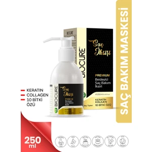 Saç İksiri Premium Besleyici Saç Bakım Maskesi Keratin Collagen 10 Bitki Özlü 250 ml