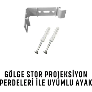 Gölge Stor Projeksiyon Perdesi Için Duvar ve Tavana Uyumlu Özel Ayak