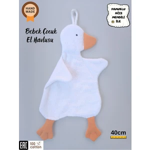 Sevimli Ördek Bebek & Çoçuk Havlu Banyo El Yüz Havlusu - Temizlik Kuruluma Bezi / Uyku Arkadaşı
