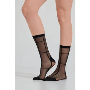 Katia & Bony Kadın Kareli İnce Soket Çorap Siyah