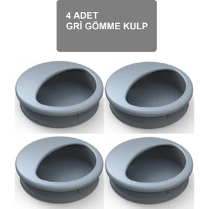 Gömme Kulp Gri 4 Adet