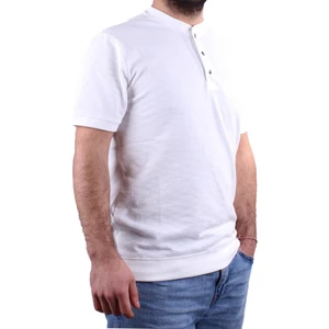 DMG23-211240 Beyaz Günlük Hakim Yaka Erkek Tişört