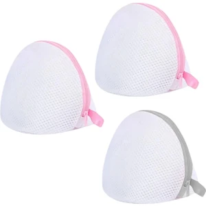 ( 3 Adet ) Lüx Fermuarlı Sütyen/ iç Çamaşırı Yıkama Filesi / Beyaz Kirli- Temiz Iç Çamaşırı Filesi