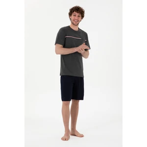 U.s. Polo Assn. Erkek Antrasit Melanj Pijama Takım 50309174-VR081