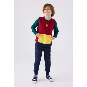 U.s. Polo Assn. Erkek Çocuk Bordo Pijama Takım 50299486-VR014