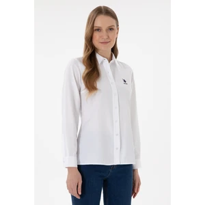 U.S. Polo Assn. Kadın Beyaz Gömlek Basic 50298095-VR013