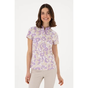 U.S. Polo Assn. Kadın Lila Tişört 50299537-VR034