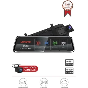 V7/plus Siyah 1080P Araç Içi 9.6inç Dokunmatik Dikiz Gece Görüşü Ön ve Arka Araç Kamerası
