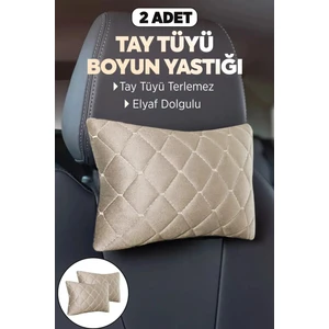 Oto Boyun Yastığı Tay Tüylü 2 Adet Ultra Lüks Kalite