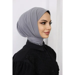 Afra Scarf Çıtçıtlı Hazır Pratik Hijab Günlük ve Havuz Bone
