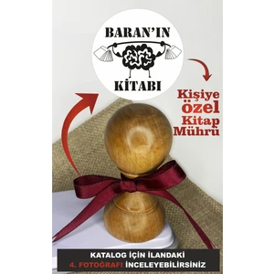 Plankton Tasarım Kitap Mührü, Kitap Kaşesi, Kişiye Özel, Ahşap