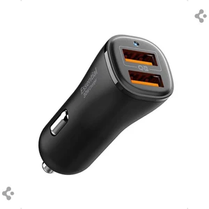 30W USB-A 2 Port Araç içi Hızlı Şarj Aleti 18W + 12W Akım Korumalı Güç Adaptörü iPhone & Android & iPad Type-C PD EV302 - ACP08700