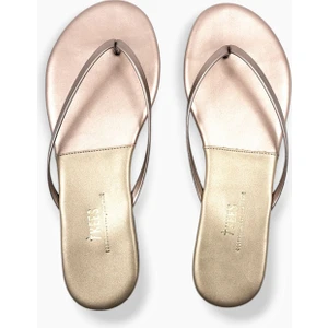 Klasik T2016 Kadın Gold Rose Şık Parmak Arası Terlik