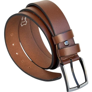 Taba Büyük Beden Hakiki Deri 4 Cm. Tokalı Düz Model Erkek Kemer - 411-BATTAL