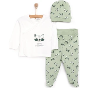 Hellobaby Yenidoğan Zıbın-Şapka-Patikli Alt Erkek Bebek