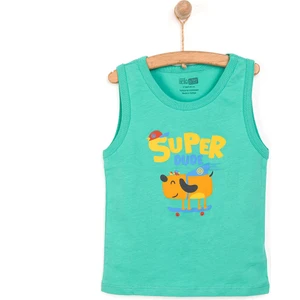 Hellobaby Basic Erkek Süper Köpek Baskılı Atlet Tshirt Erkek Bebek