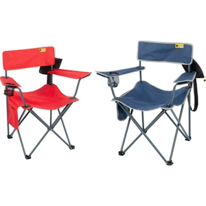 Funky Chairs Camper Katlanabilir Kamp Piknik Sandalyesi Kırmızı + Lacivert (2 Adet)