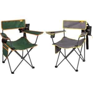 Funky Chairs Camper Katlanabilir Kamp Piknik Sandalyesi Petrol Yeşili + Gri (2 Adet)