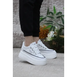M.P.Metroglam High-Top 8.0 Kadın Bağcıklı Beyaz Sneaker
