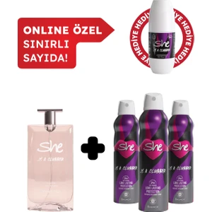 Is Clubber Kadın Edt Parfüm 50 ml Deodorant 3X150 ml Avantajlı Set Roll On Hediyeli