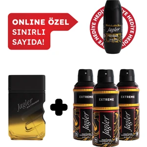 Extreme Erkek Edt Parfüm 90 ml  Deodorant 3X150 ml Avantajlı Set  Roll On Hediyeli