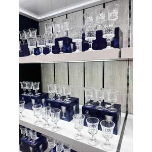 6'lı Cam Ayaklı Kahve Yanı Su Bardağı Bardak 120 ml