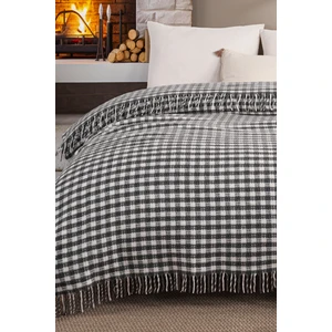 Battaniye Tek Kişilik Akrilik Pamuklu Honey Antrasit