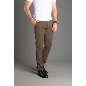 Zeki Özer Erkek Haki Kanvas Keten Pantolon