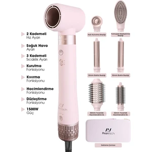 KS611 Style-Airbreeze 6 Başlıklı Saç Şekillendirme ve Kurutma Seti - Bukle, Hacim, Hızlı Kurutma