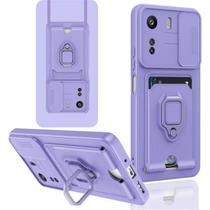 Xiaomi Redmi 13C Kılıf Zuma Kamera Sürgülü Kartvizitli Ipli Silikon Kılıf