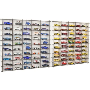 1/64 Ölçek Oyuncak Hobi Koleksiyon 100 Araçlık Set Model Oyuncak Araba Rafı