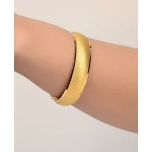 Kuyumcu Nurettin 25 gr (Gram) Kumlu Şarnel Bilezik 22 Ayar Altın Yatırımlık İşçilikşiz