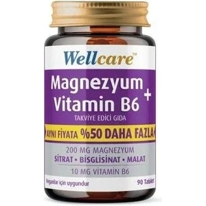 Magnezyum Vitamin B6 200/10MG 90 Tablet