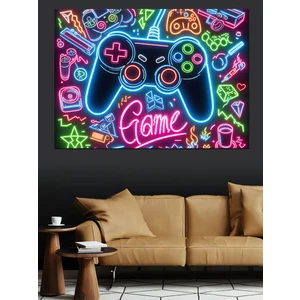 Gamer Temalı Dekoratif Kanvas - Mdf Ahşap Tablo