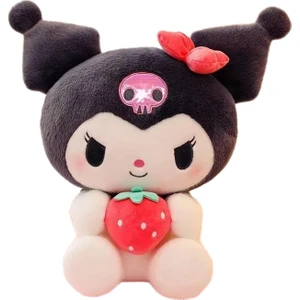 22/35CM Sanrio Çilek Kuromi Yastık Peluş Oyuncak Kızlar Yumuşak Doldurulmuş Hayvan Oyuncakları Çilek Melodi Bebek Hediyesi  (Yurt Dışından)