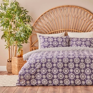 Bella Maison %100 Pamuk Ranforce Misa King Size Nevresim Seti Mor (260x240 cm)